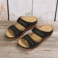 thumbnail image 2 of Low Heel Slippers for Women, Comfortable Embroidery Hollow Out Slide Shoes Platform, 2 of 6