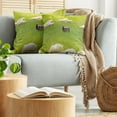 thumbnail image 5 of Ambesonne Nature Throw Pillow Cover 2 Pack, Black Sheep White Goats, 16", Fern Green Cream, 5 of 5