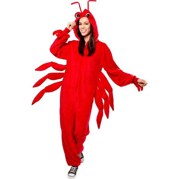 Lobster Jumpsuit Halloween Costume for Adults, Adult Size L (36/42), by Way to Celebrate