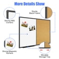 thumbnail image 3 of JILhome Magnetic White Board and Cork Board Combo,35" x 23" Dry Erase Board Bulletin Combination Board, Whiteboard & Felt Board for Wall, Home, Office, Black Aluminum Frame, 3 of 7