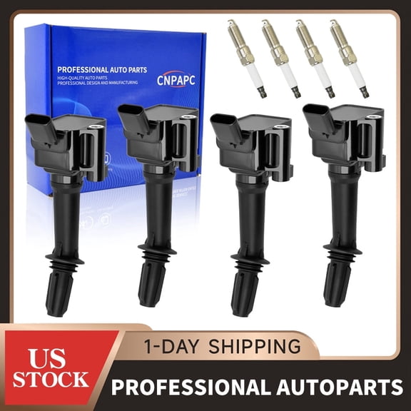 4X Ignition Coil & Iridium Spark Plugs (1.4L 1.5L) 2016-2022 For Buick Encore,For GMC Terrain,For Chevy Cruze Equinox Malibu,Replace # UF802 5C2095 12697989 12670053 1208117