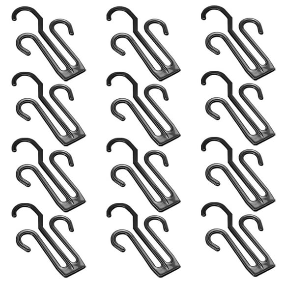 12 Pcs Shoes Hanging Organizer Slippers over The Door Organizers Fitness Black