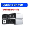 thumbnail image 1 of USB C To DP KVM Switch 8K 60Hz 4K 144Hz Type C Thunderbolt KVM Switches With Controller ,enhances work efficiency, 1 of 4