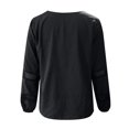 thumbnail image 5 of Idoravan Long Sleeve Shirts for Women Clearance Fashion Women Fashion Solid Long Sleeve V-Neck T-shirt Blouse Hollow Out Tops, 5 of 6