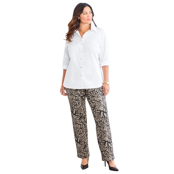 Catherines Women's Plus Size Straight Leg Ponte Pant