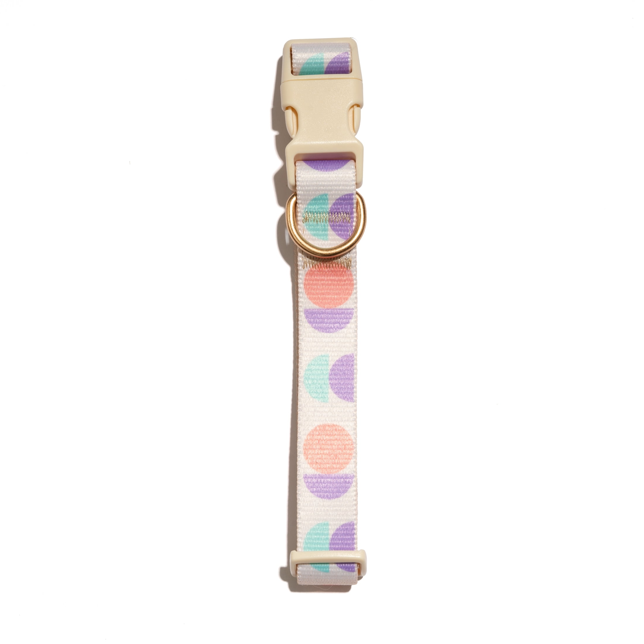 Vibrant Life Adjustable Fashion Dog Collar, Multicolor Abstract Geometric, L