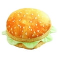thumbnail image 4 of Oreiller en Peluche Alimentaire Coussin Lombaire Doux Simulation Forme de Burger Oreiller en Peluche Mignon Coussin Lombaire Doux pour Décoration Maison Bureau, 4 of 8