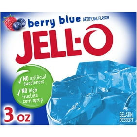 Jell-O Berry Blue Gelatin Dessert Mix, 3 oz Box