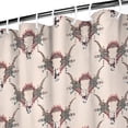 thumbnail image 3 of Beige Buffalo Skull Pattern Shower Curtain 72"x72" ,Bathroom Decorative Shower Curtains Set with 12 Hooks,Modern Waterproof Washable Shower Curtain, 3 of 6