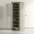 thumbnail image 3 of HOMCOM 48" Kitchen Pantry, Storage Cabinet with Barn Door, Grey, 3 of 9