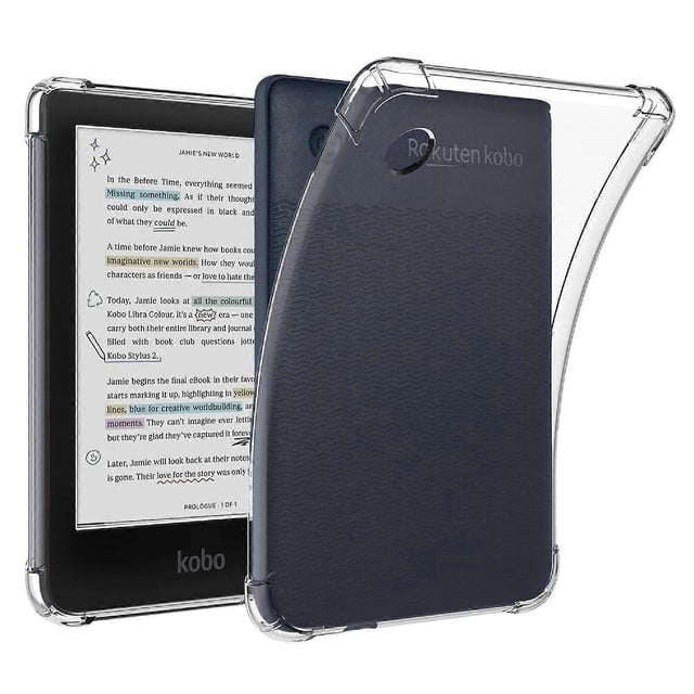 Compatible with Kobo Clara color/black and white protective case four-corner shockproof transparent tablet TPU protective case