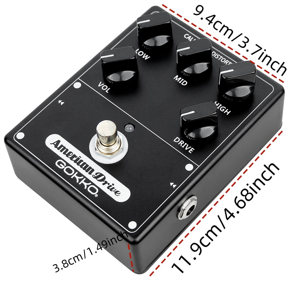 GOKKO HI-GAIN BOX GK-34 - High Gain Amp Simulator Pedal with Mesa Boogie Tone, 5-Band EQ, All-Analog Circuit, Rugged Aluminum Casing - Perfect for Vintage High-Gain Sounds