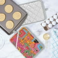 thumbnail image 5 of Yayeee Pot Holders Kitchen Heat Resistant with Pocket 7"x9.8" Cotton Oven Cooking Hot Pads, Art City, 5 of 7