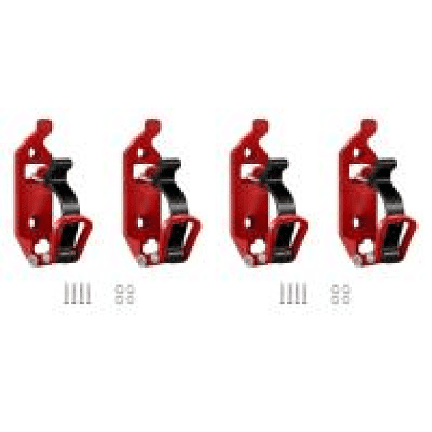 Soporte Pala Liberación Rápida para Portaequipajes Techo Accesorios Coche Color Rojo 2 Uds.