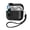 Black, variant on Dteck Magnetic Lock Case for AirPods Pro 3 (2025), Shockproof Dust-Proof Protective Cover with Charging Port Plug, Foldable Stand Bracket, Wireless Charging Compatible Cover, Black