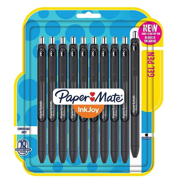 Plumas Paper Mate Inkjoy Gel Medio Punto 10 Piezas -negro PAPER MATE 1951640