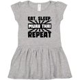 thumbnail image 3 of Inktastic Eat, Sleep, Muay Thai, Repeat Girls Toddler Dress, 3 of 5