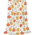 thumbnail image 2 of Pumpkin Maple Leaves Throw Blanket Flannel Fleece Fall Autumn Lightweight Soft Fuzzy Cozy Couch Bed Blanket Fall Decor Thanksgiving Gifts Kids Adult 50"x40", 2 of 6