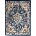 thumbnail image 1 of homeroots home decor 385616 5’ x 7’ Blue and Ivory Medallion Area Rug, 1 of 1