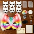 thumbnail image 6 of Cat Mask Craft Set All Ages Diy Painting Supplies for Halloween Creative Party Activities, 6 of 6