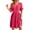 Hot Pink-b, variant on QHFBli Womens Lapel Button Front Summer Dresses Knee Length Flattering Loose Fitting Casual Dresses