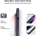 thumbnail image 4 of Liquid Silicone Case for iPhone 14 Pro, [True Liquid Silicone] [Anti Fingerprint] 4 Layer Phone Case Protective Cover, Full Coverage Around Camera & Built-in Microfiber, 6.1", Deep Purple, 4 of 14