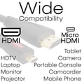 thumbnail image 5 of Cmple - Micro HDMI to HDMI Cable 3ft 4K Male to Male for DSLR, Digital Camera, Camcorder, Capture Card & Monitor - Black, 5 of 7
