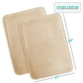 thumbnail image 3 of Nestl Set of 2 Absorbent Memory Foam Bath Mat Set Bathroom Rugs, Cream, Small 17"x24", 3 of 8