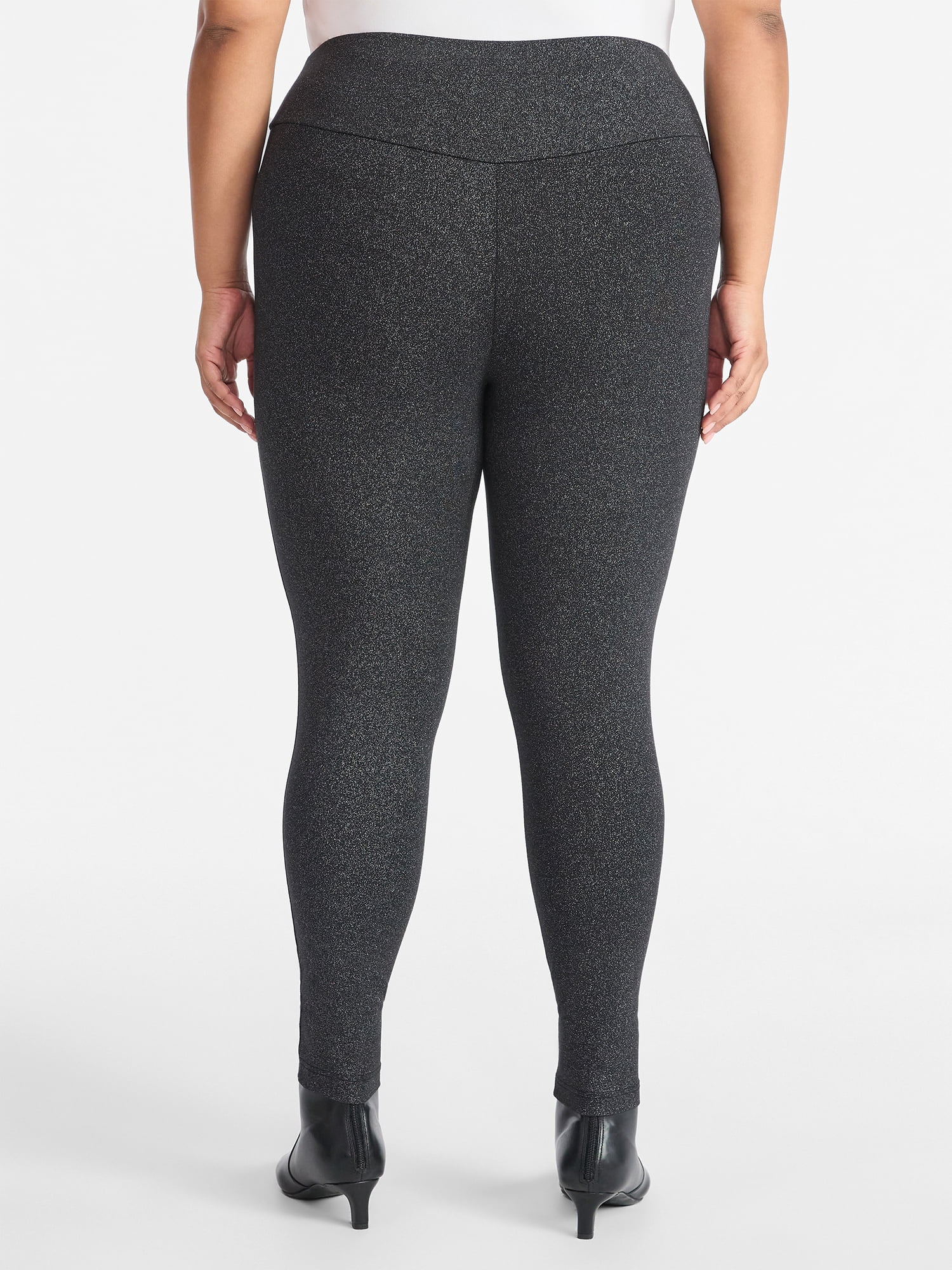 Terra & Sky Women's Plus High Waist Ankle Length Leggings, 27" Inseam, Sizes 0X-5X