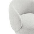 thumbnail image 6 of CHITA Modern Swivel Accent Chair, Round Upholstered Barrel Arm Chair for Living Bedroom, Fabric in Light Gray, 6 of 10