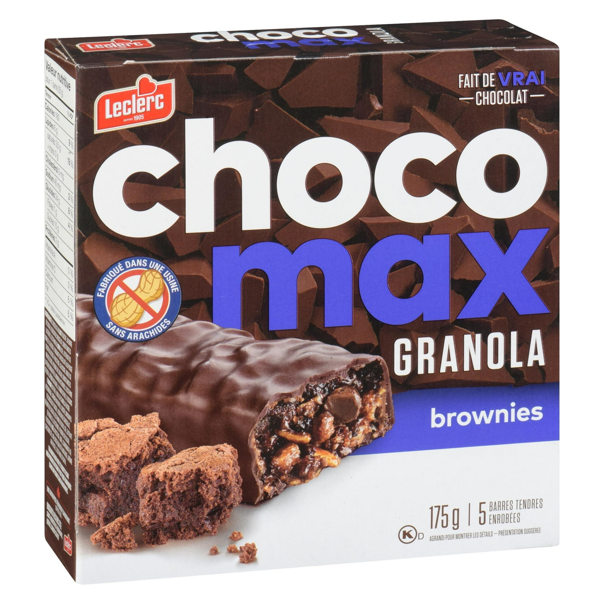 Chocomax Brownie Granola Bars, 175g / 5 bars