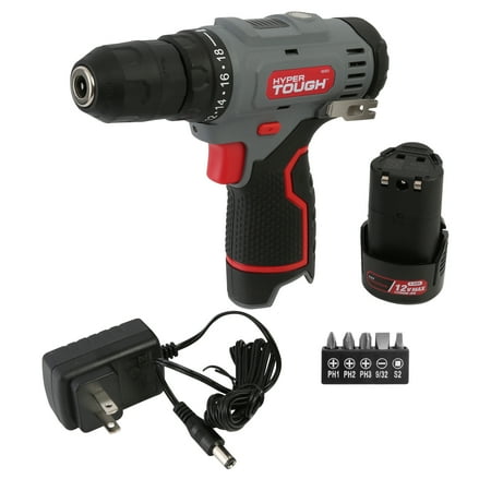 Hyper Tough 12V Max Cordless Drill Project Kit, 55-Piece, Holiday Gift