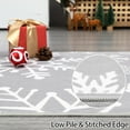 thumbnail image 5 of Christmas Area Rug 8x10 Living Room Rugs Large Bedroom Rugs Non Slip Washable Xmas Decoration Dining Room Throw Carpet Soft Low Pile Snowflakes Rug for Holiday Festival Boho Rug for Nursery, Grey, 5 of 8