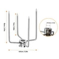 thumbnail image 2 of 4,Claw Rotisserie Fork, Stainless Steel Meat Holder For 0.4" Spit Rod, BBQ Grill Accessory, 2 of 6
