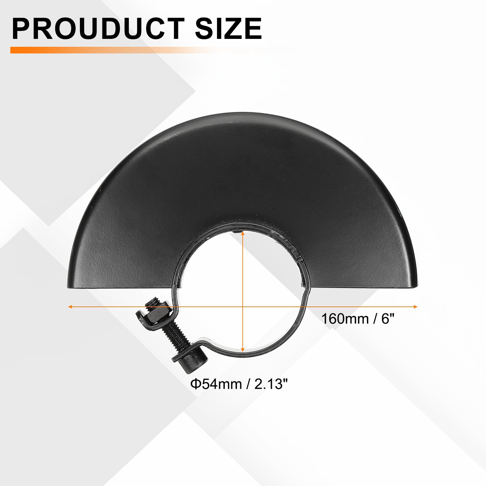 Uxcell Angle Grinder Guard 6" (160mm) 2.13" Dia, 2Pcs Metal Adjustable Angle Grinder Safety Guard Wheel Disc Blades Protective Cover Shield Replacement, Black