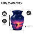 thumbnail image 3 of Yatskia Sailing Ship Sunset Urn for Ashes for Women, Decorative Urns for Adult Ash, Large Burial Urns for Human Ashes Adult Man, (Classic 10 Inch and 3 Inch), 3 of 8