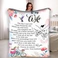 thumbnail image 2 of to My Wife Blanket, Best Gift for Your Life Partner with Quotes, Gift for Wife, Valentine's Day Gifts, Birthday Gift, for Wife, Supersoft and Cozy Blanket (60" X 80") (BK4142NC), 2 of 5