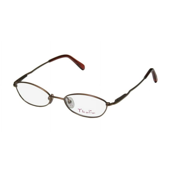 NEW THALIA LEA CHILDRENS/KIDS/GIRLS DESIGNER FULL-RIM BROWN OPHTHALMIC GENUINE FOR GIRLS TEENS FRAME DEMO LENSES 45-16-125 SPRING HINGES EYEGLASSES/EYEWEAR