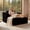 Black, variant on JIE LISHUN 60 Inch Chaise Lounge Chair Indoor,Oversized Corduroy Upholstered Boneless Sofa Bed (Dark Gray)
