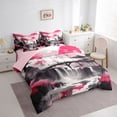 thumbnail image 3 of Homewish Sun Cherry Blossom 7-Piece Bedding Comforter Set,Japanese Sakura King Bedding Sets,Vintage Ink Painting Bed Sheets For Adult,Super Cozy Room Decor Reversible, 3 of 8