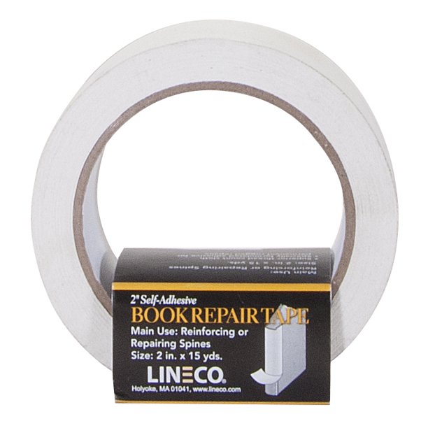 Lineco/University Products Book Cover Repair Tape, 2" x 15 yds., White