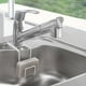 thumbnail image 1 of Organizador de esponjas de metal inoxidable | Soporte para grifo de fregadero | Estante de hierro con drenaje para encimera de cocina, cepillo para platos, soporte para esponja, barra de baño, 1 of 5