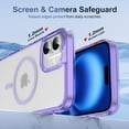 thumbnail image 6 of ELEHOLD Case for iPhone 16, Shockproof Magnetic Clear Case for Wireless Charging,Raised Edges for Camera & Screen Protection,Purple, 6 of 9