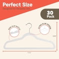 thumbnail image 2 of White Velvet Hangers 50 Pack – Heavy-Duty 11 lbs Capacity, 360° Swivel Hook, Non-Slip & Space-Saving Design – Smooth Velvet Finish for Crease-Free Clothes & Effortless Closet Organization, 2 of 8