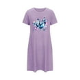 thumbnail image 5 of Wancir Women's Plus Size Short Nightdress Butterfly Print Round Neck for Home Lounge, 5 of 5