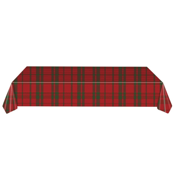Mantel rectangular con diseño navideño para mesa de comedor o café, clásico, con estampado navideño