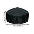 thumbnail image 3 of Cubierta para barbacoa de jardín al aire libre, impermeable, cubierta redonda para barbacoa, cubierta pequeña para brasero, 3 of 6