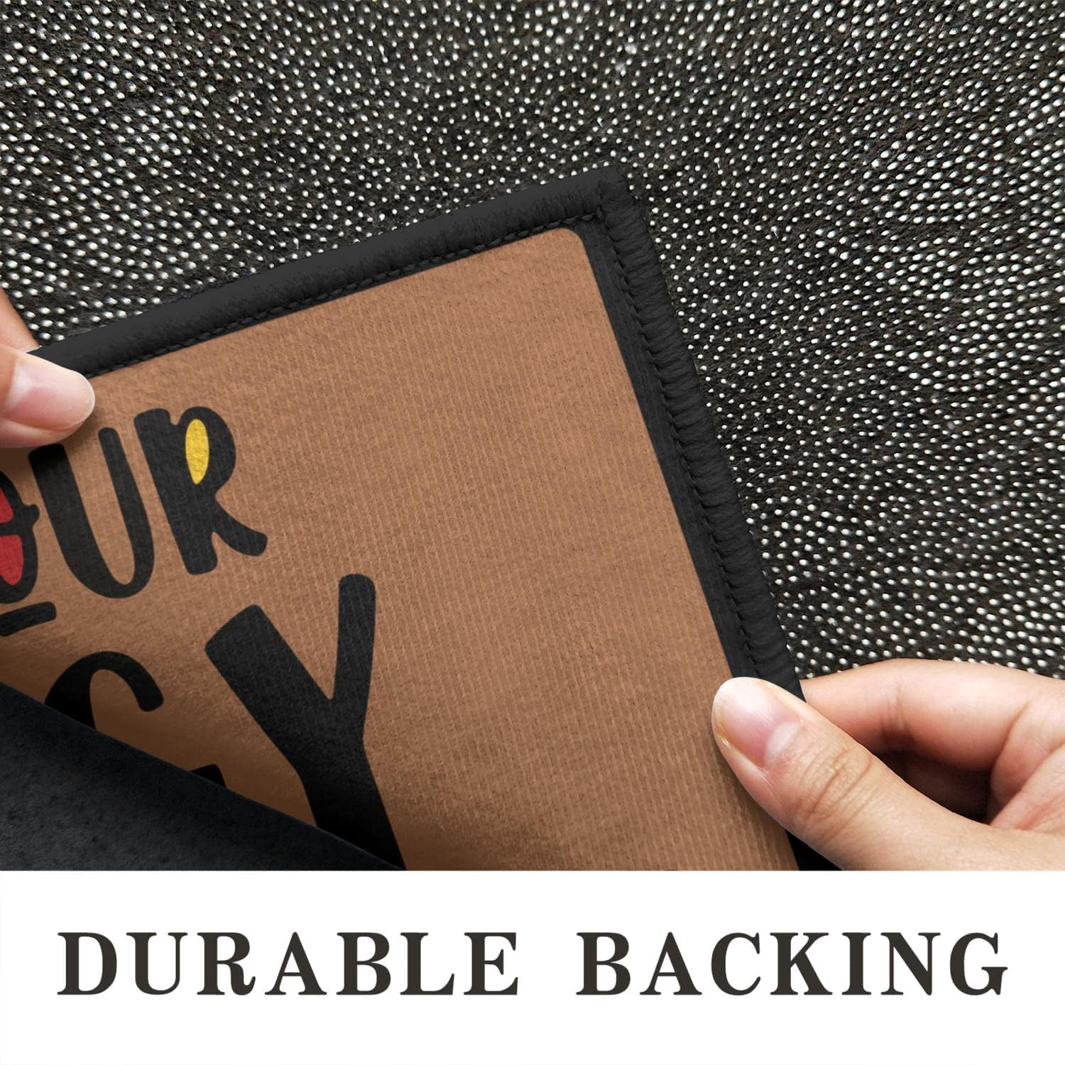 Check Your Energy Before You Come in Doormat Non-Slip Absorbent Resist Dirt Front Door Mat Machine Washable Welcome Mats Outdoor Inside Floor Rugs for Entryway 30" X 17"