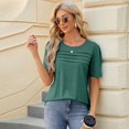 thumbnail image 2 of SWSMCLT Women's Soft Shirt Summer Top Thin Cool Spring T Shirt Fashion Loose Fall Short Sleeve Lightweight Dark Green Small, 2 of 5
