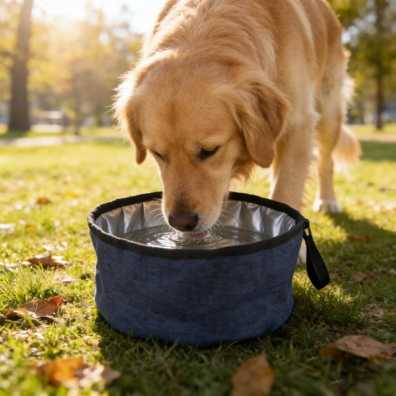Portable Dog Bowls Foldable Travel Dish for Hiking Camping, No Spill Collapsible Puppy Water Bowl for Small and Large Dogs, Outdoor Pet Accessories